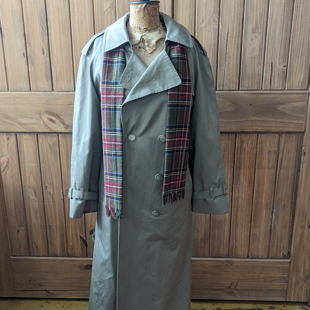 London Fog Trench Coat with Scarf